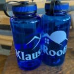 Klaus Roofing water bottles